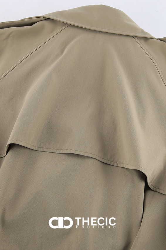 Cropped Trench Epaulet Storm Flap Jacket
