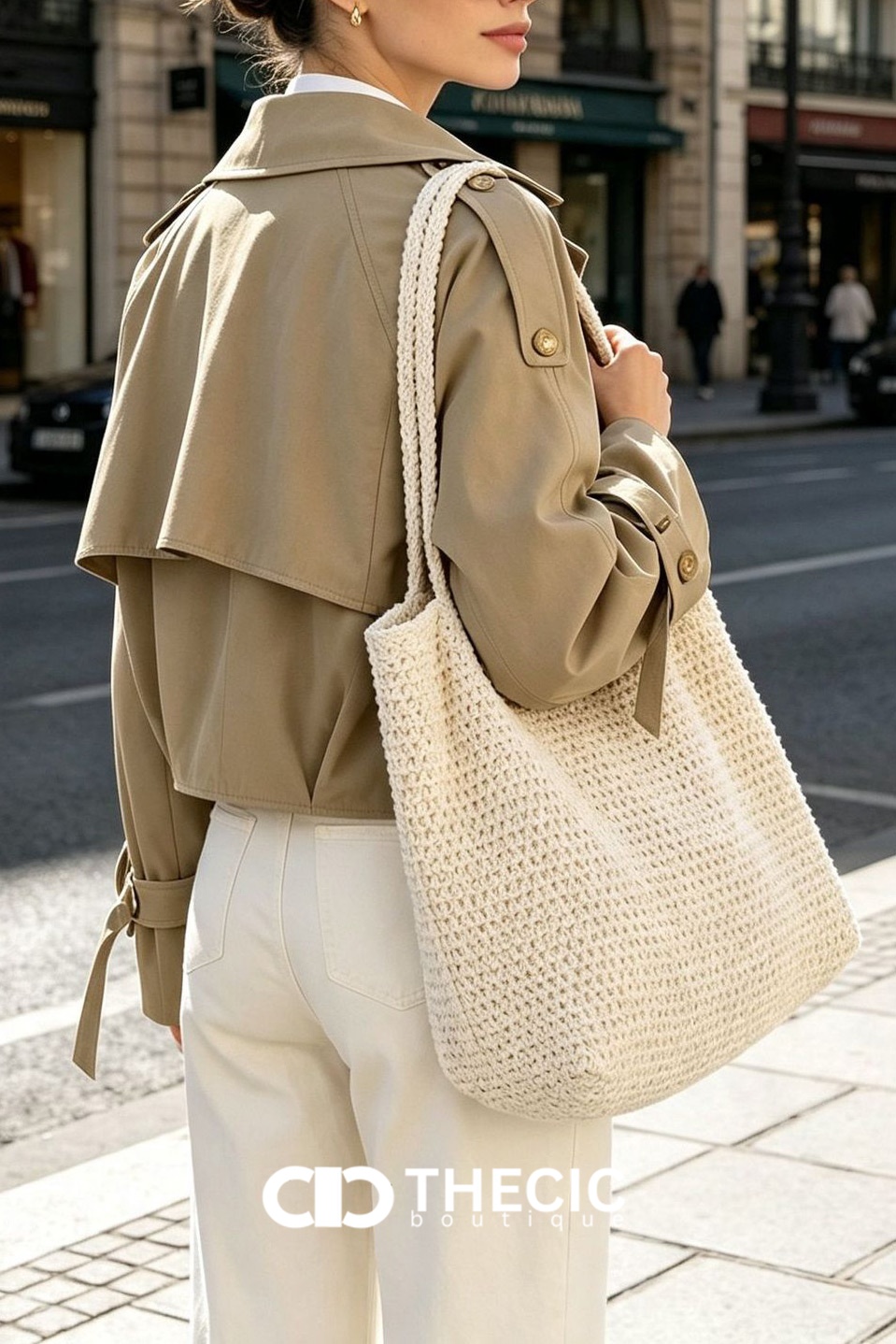 Cropped Trench Epaulet Storm Flap Jacket