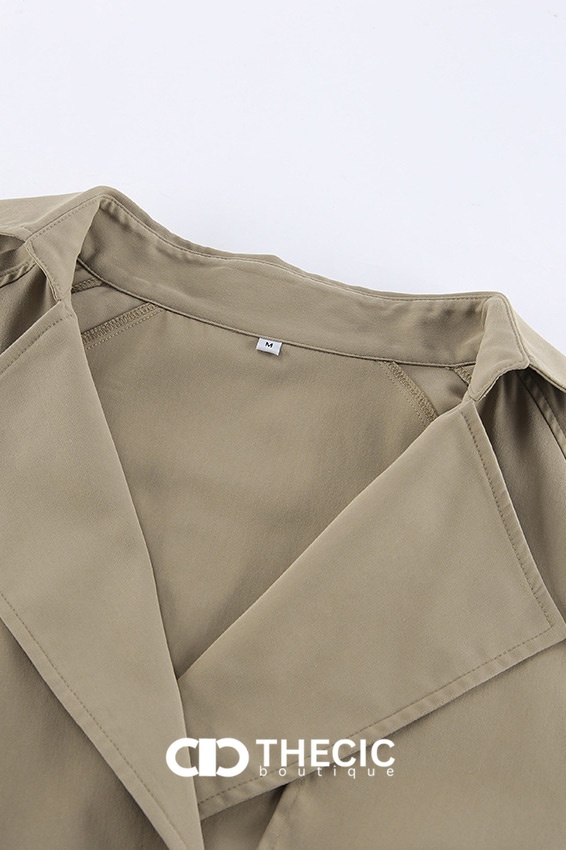 Cropped Trench Epaulet Storm Flap Jacket