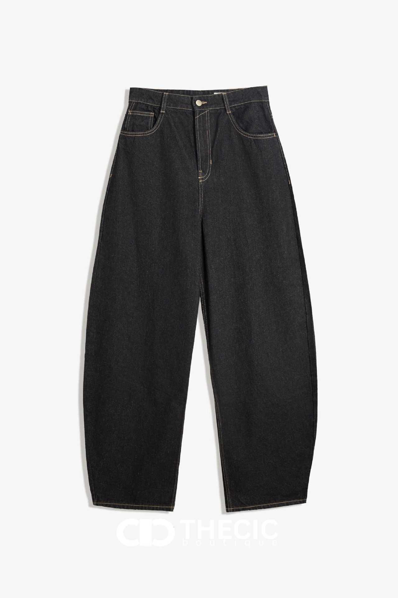 Denim Wide-Leg Relaxed Fit Pants