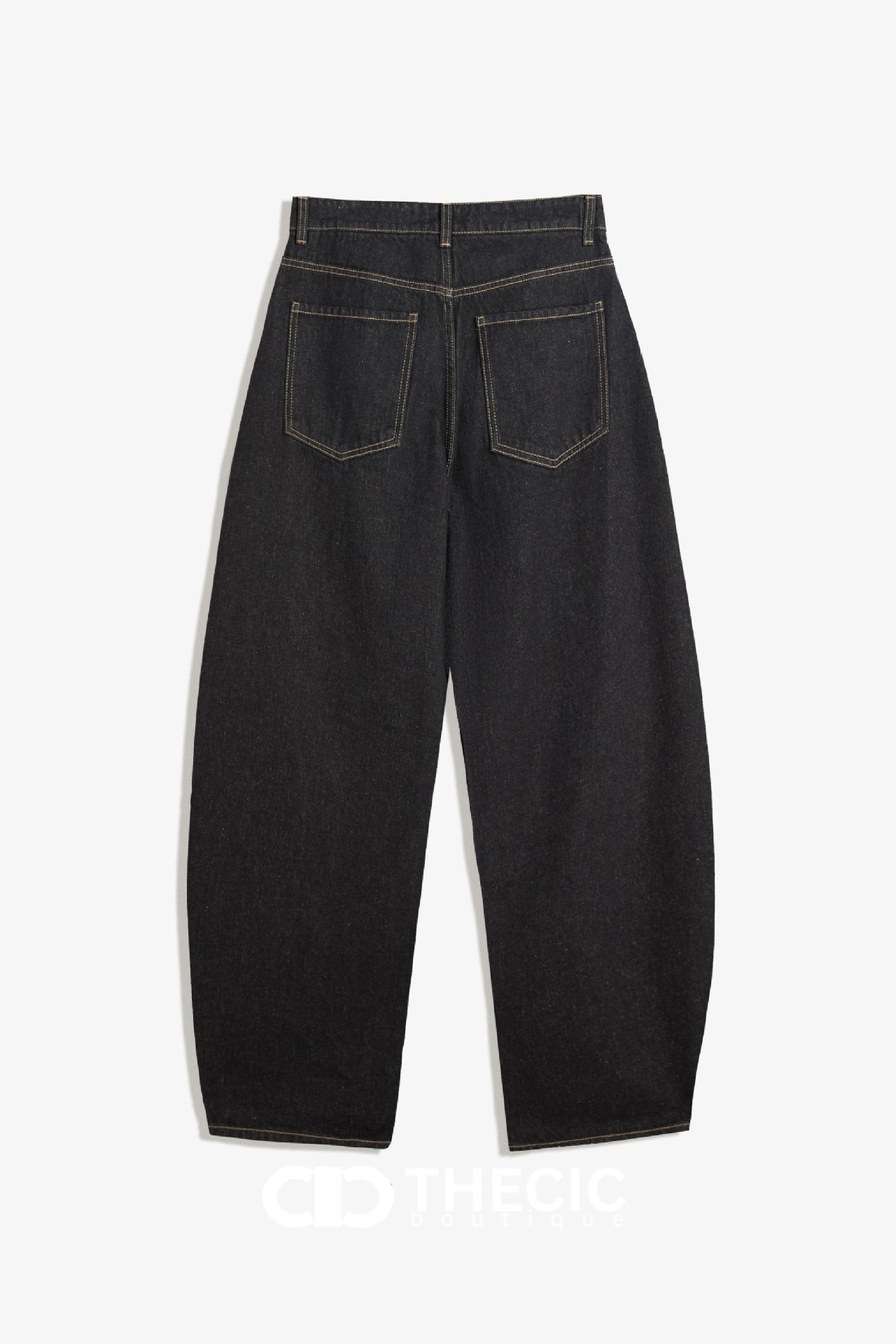 Denim Wide-Leg Relaxed Fit Pants