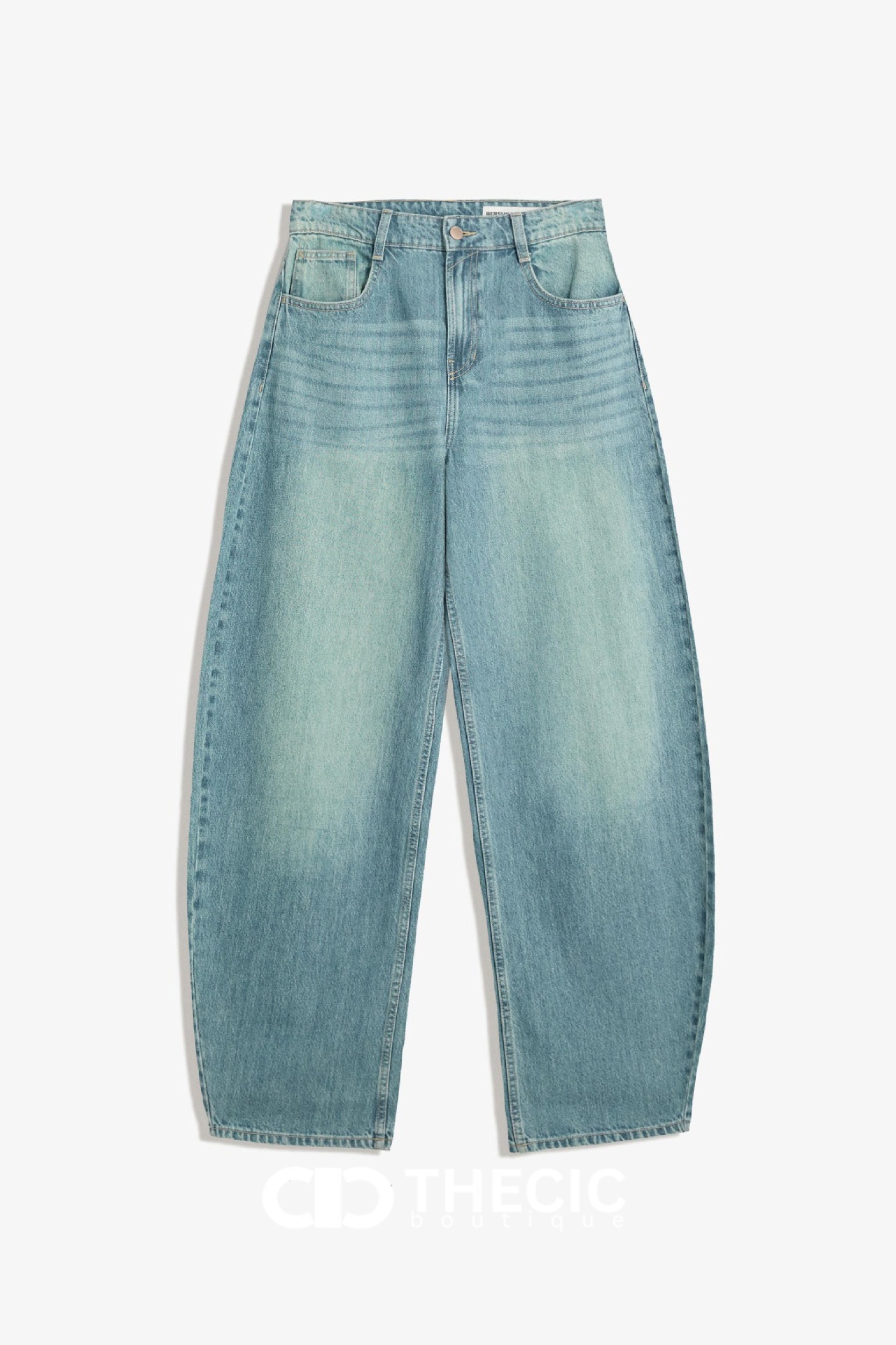 Denim Wide-Leg Relaxed Fit Pants