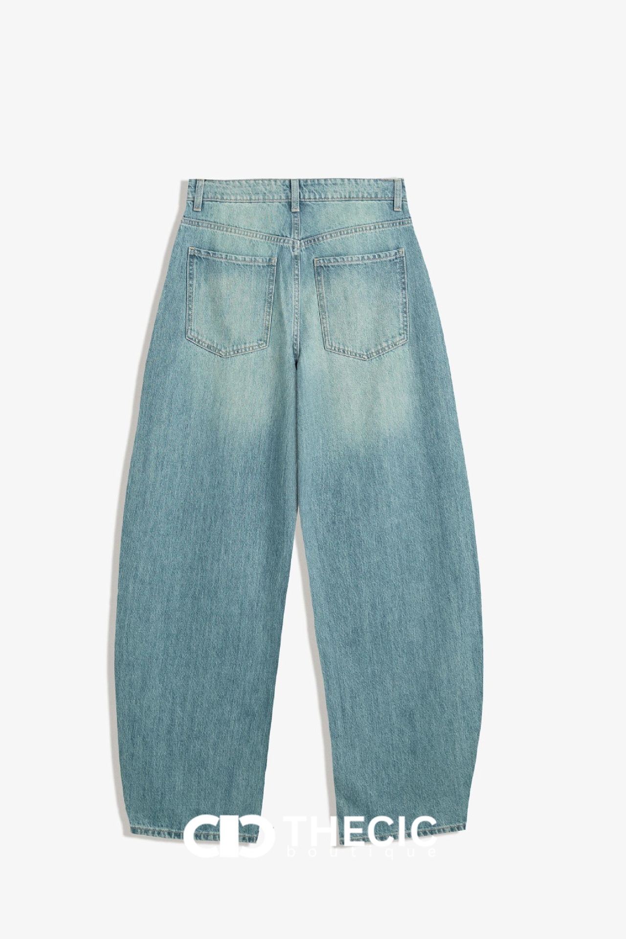 Denim Wide-Leg Relaxed Fit Pants