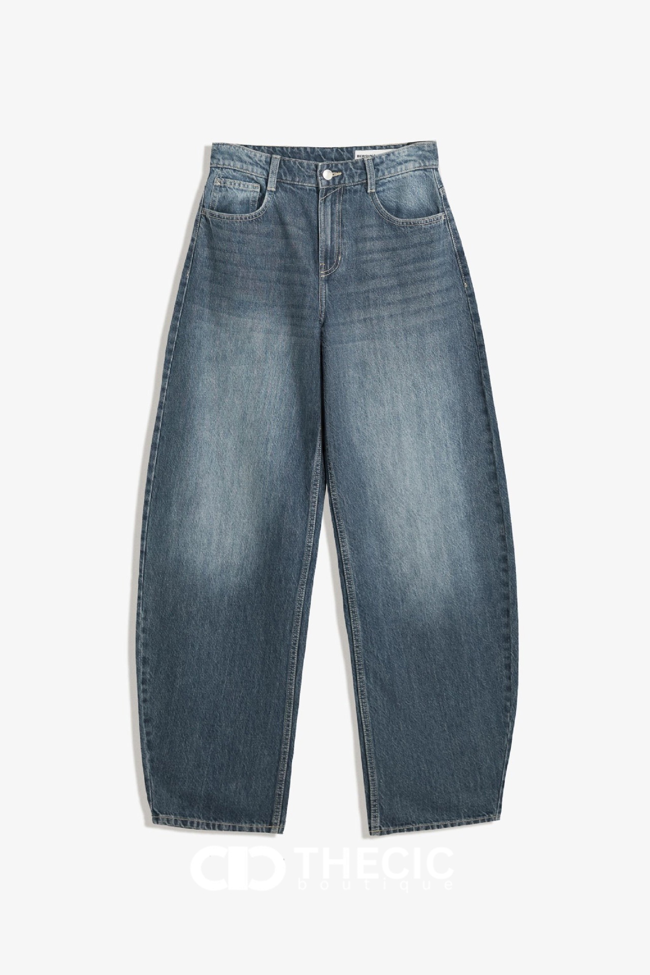 Denim Wide-Leg Relaxed Fit Pants