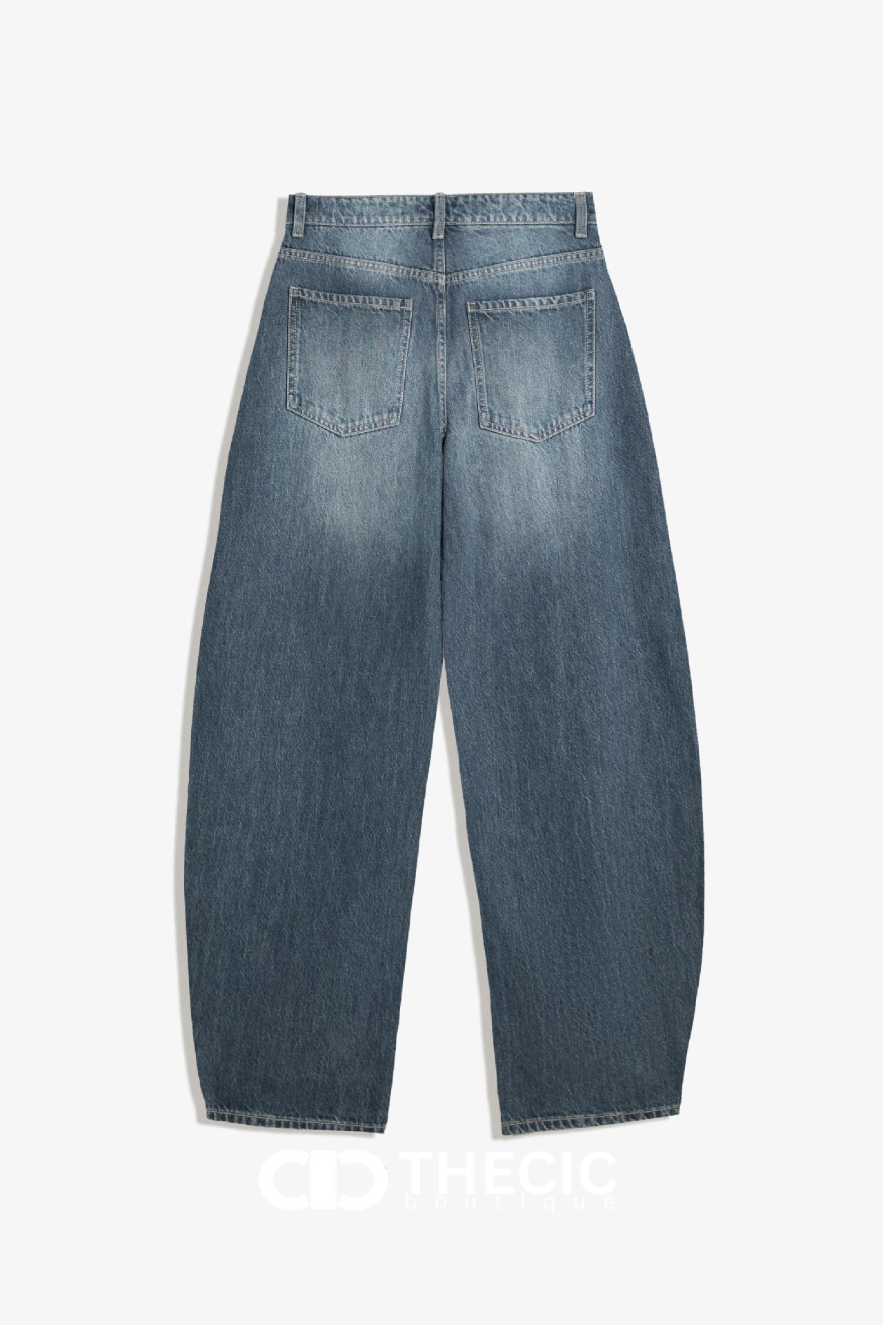 Denim Wide-Leg Relaxed Fit Pants
