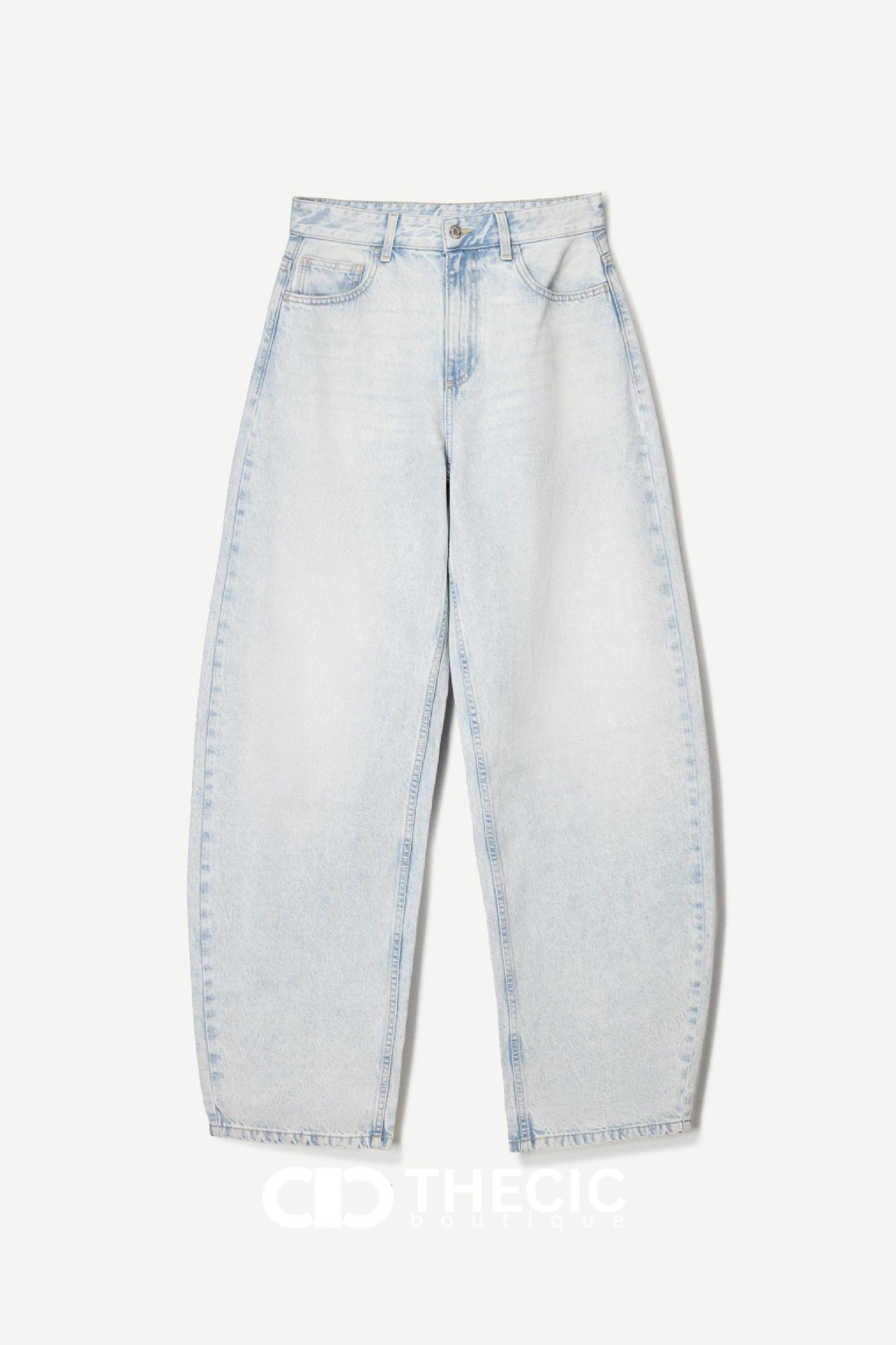 Denim Wide-Leg Relaxed Fit Pants