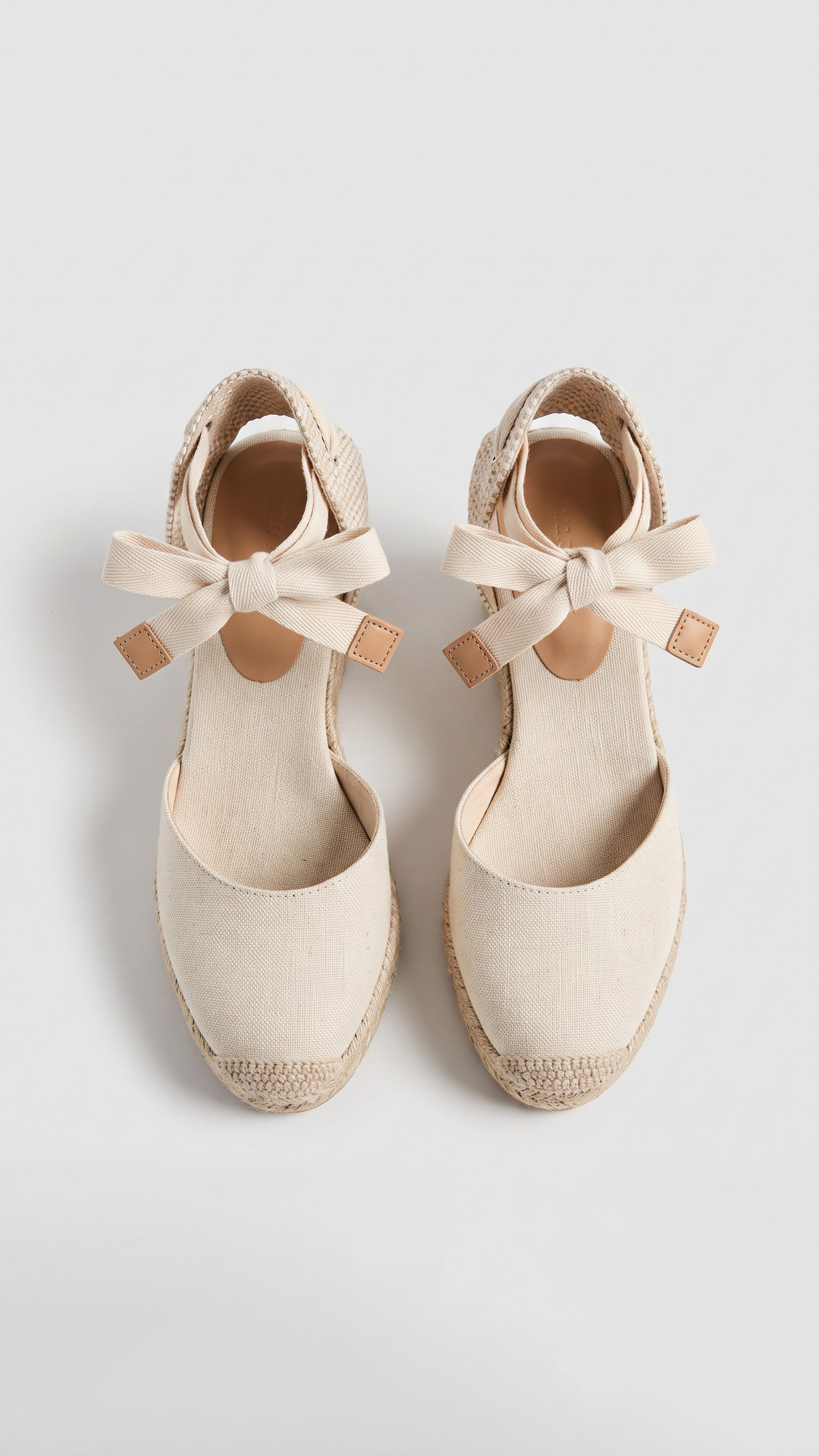 Espadrille Wedge Ankle-Tie Closed-Toe Sandals