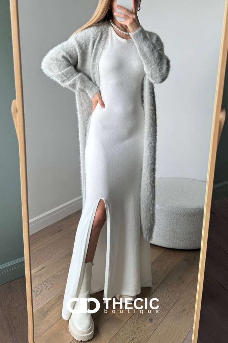 Fuzzy Knit Cardigan | Soft Textured Open Front Longline Cardigan | Everyday & Lounge Wear