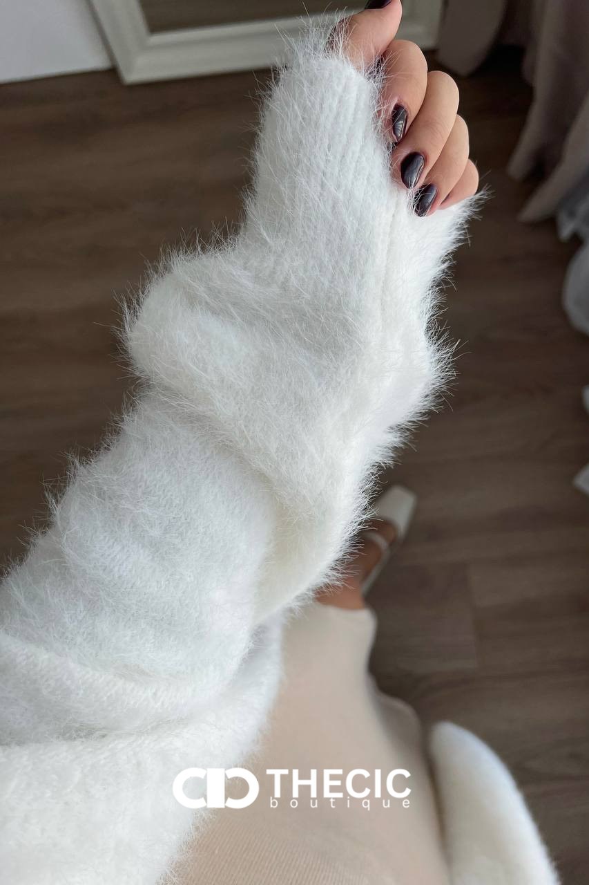 Cozy Fuzzy Knit Longline Open Cardigan