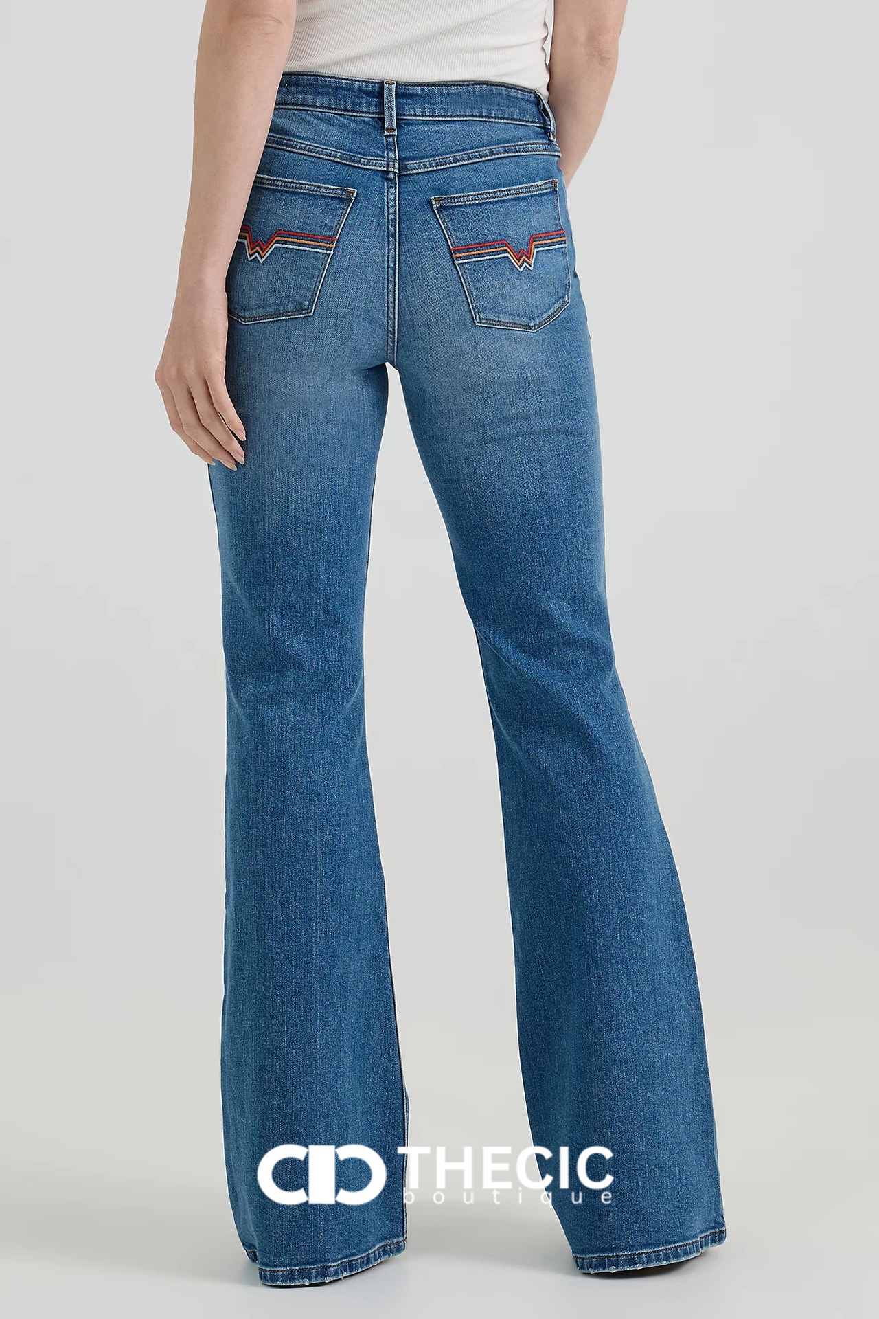 High-Waist Flared Leg Denim Jeans
