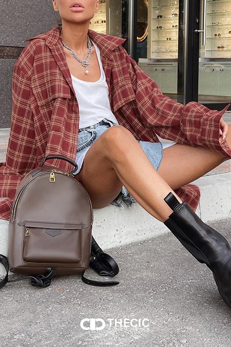 Long Sleeve Plaid Oversized Button-Down Shirt