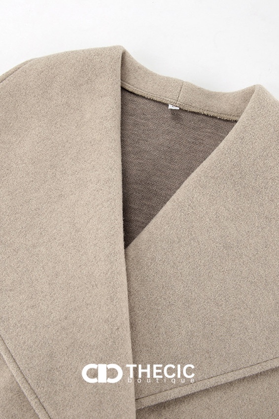 Oversized Shawl Collar Double-Breasted Jacket