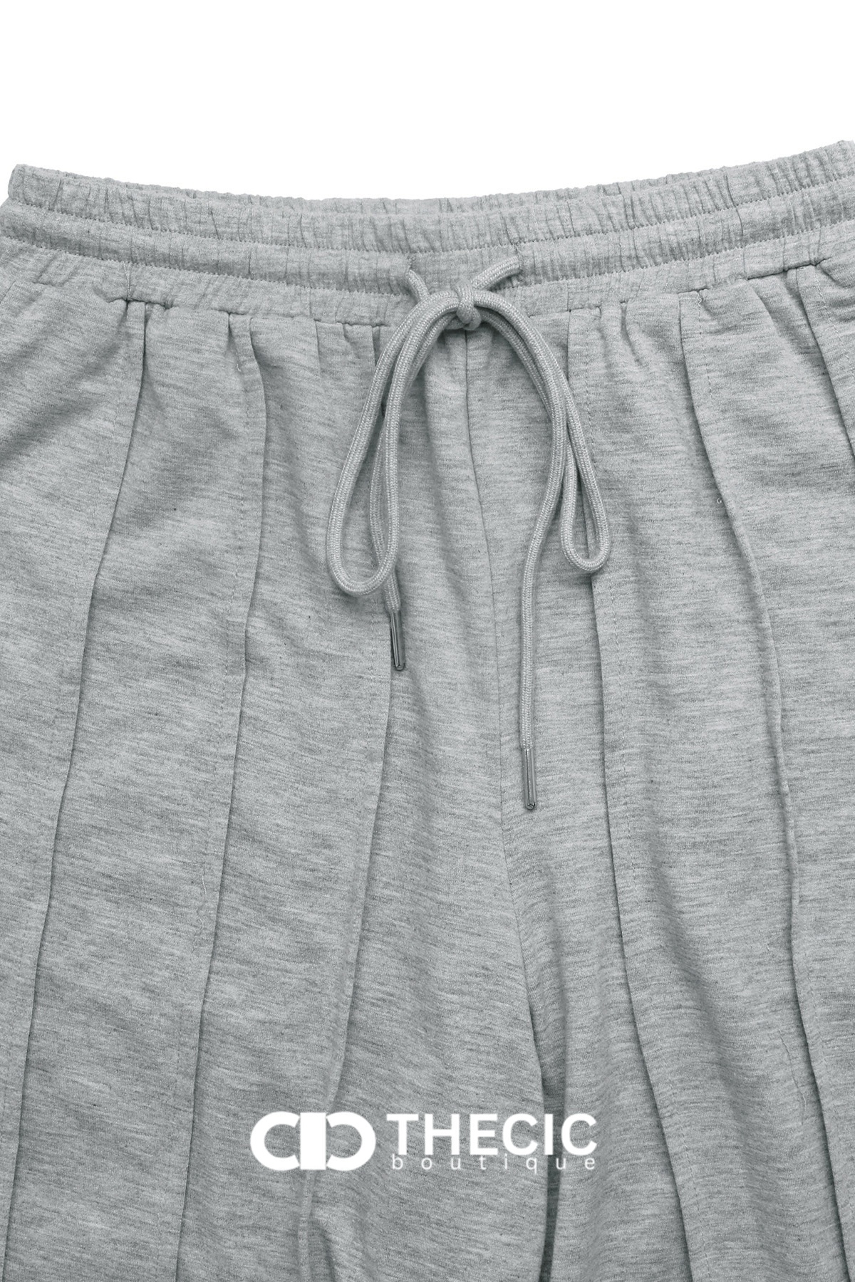 Pleated Elastic Waist Wide Leg Pants