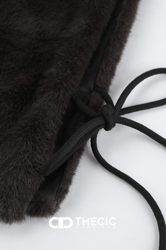 Plush Faux Fur Turtleneck Layering Vest