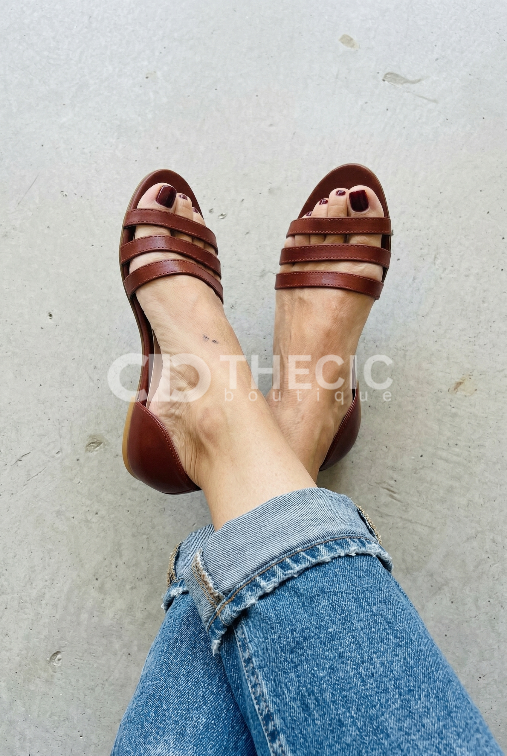 Promenade Strappy Leather Flat Sandals