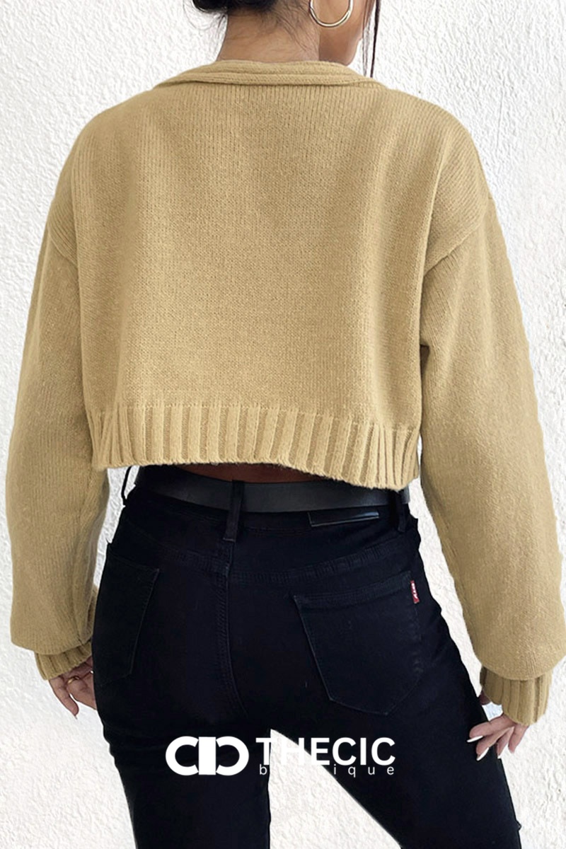 Ribbed Knit Crop Cami Cardigan Two-Piece Set