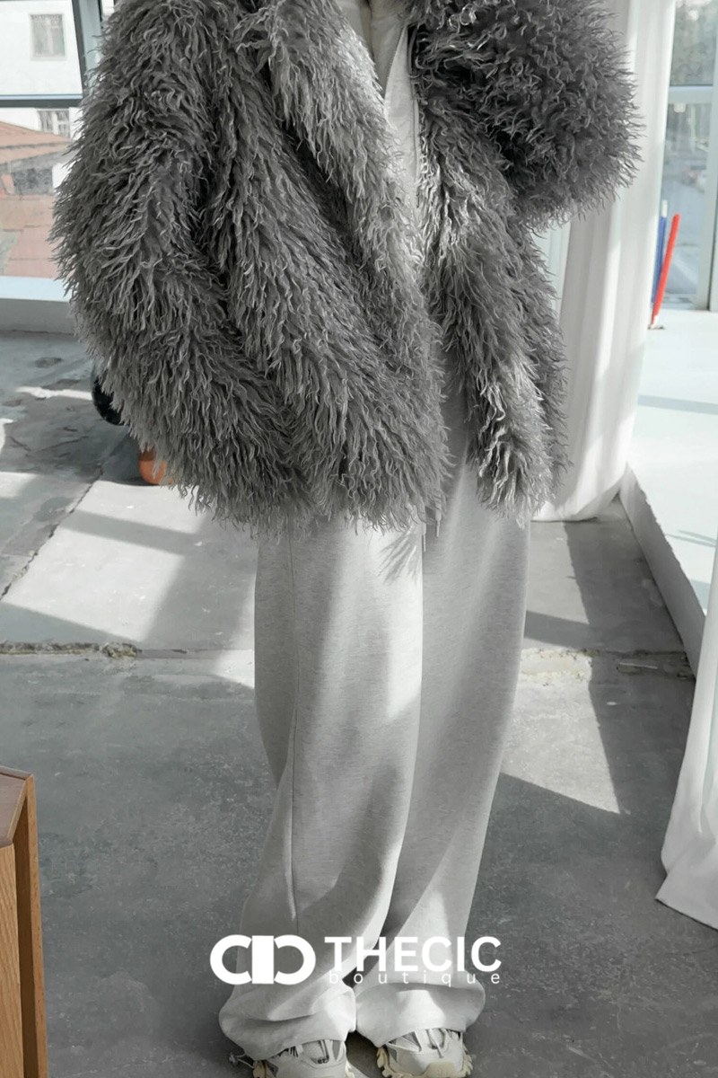 Shaggy Faux Fur Open Front Jacket