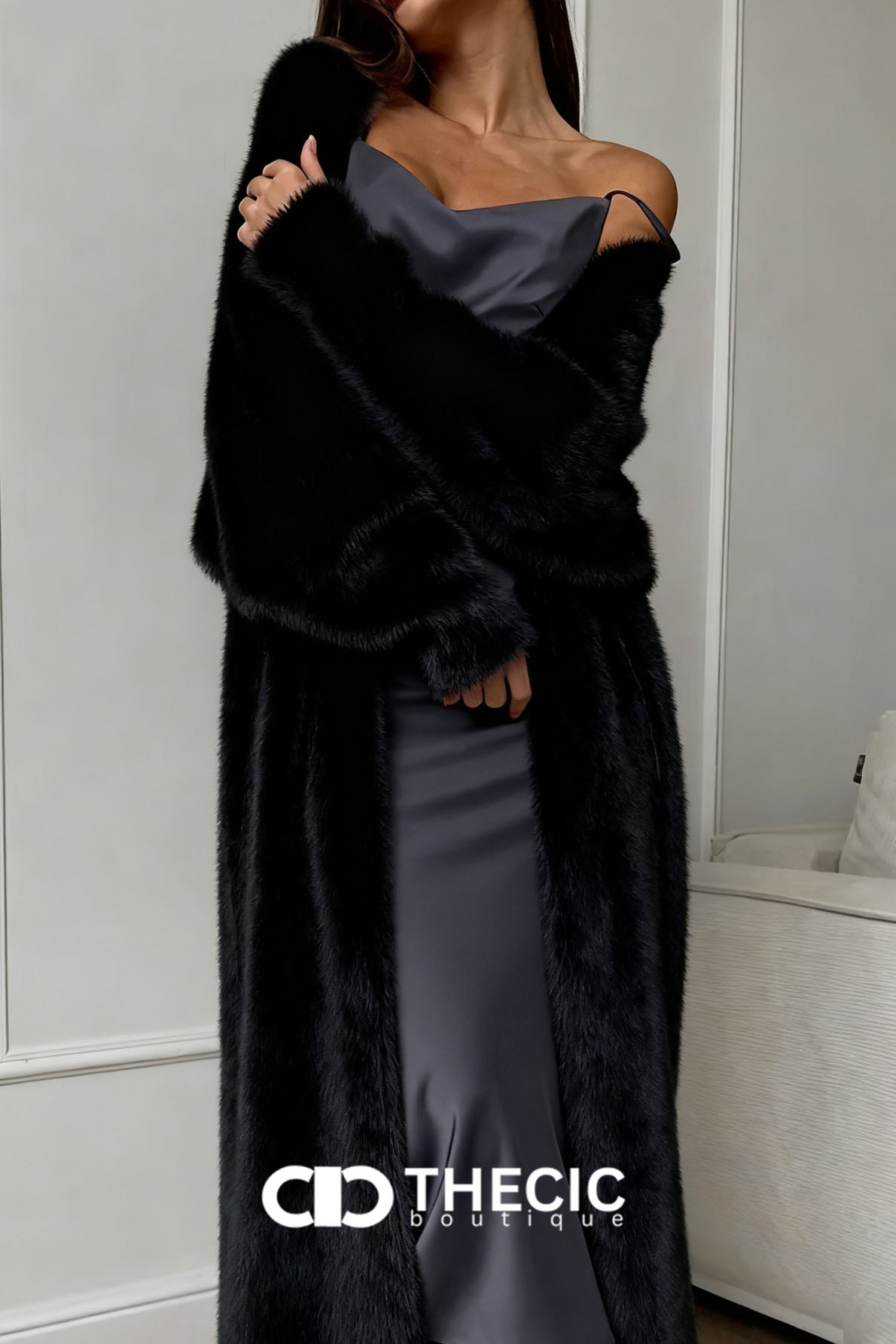 Soft Fuzzy Knit Longline Open Cardigan