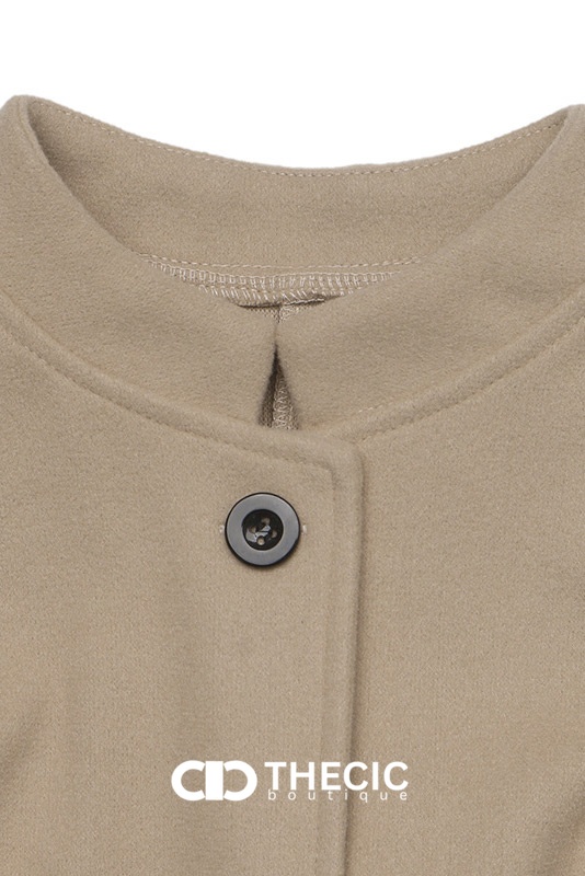 Stand Collar Button-Front A-Line Vest