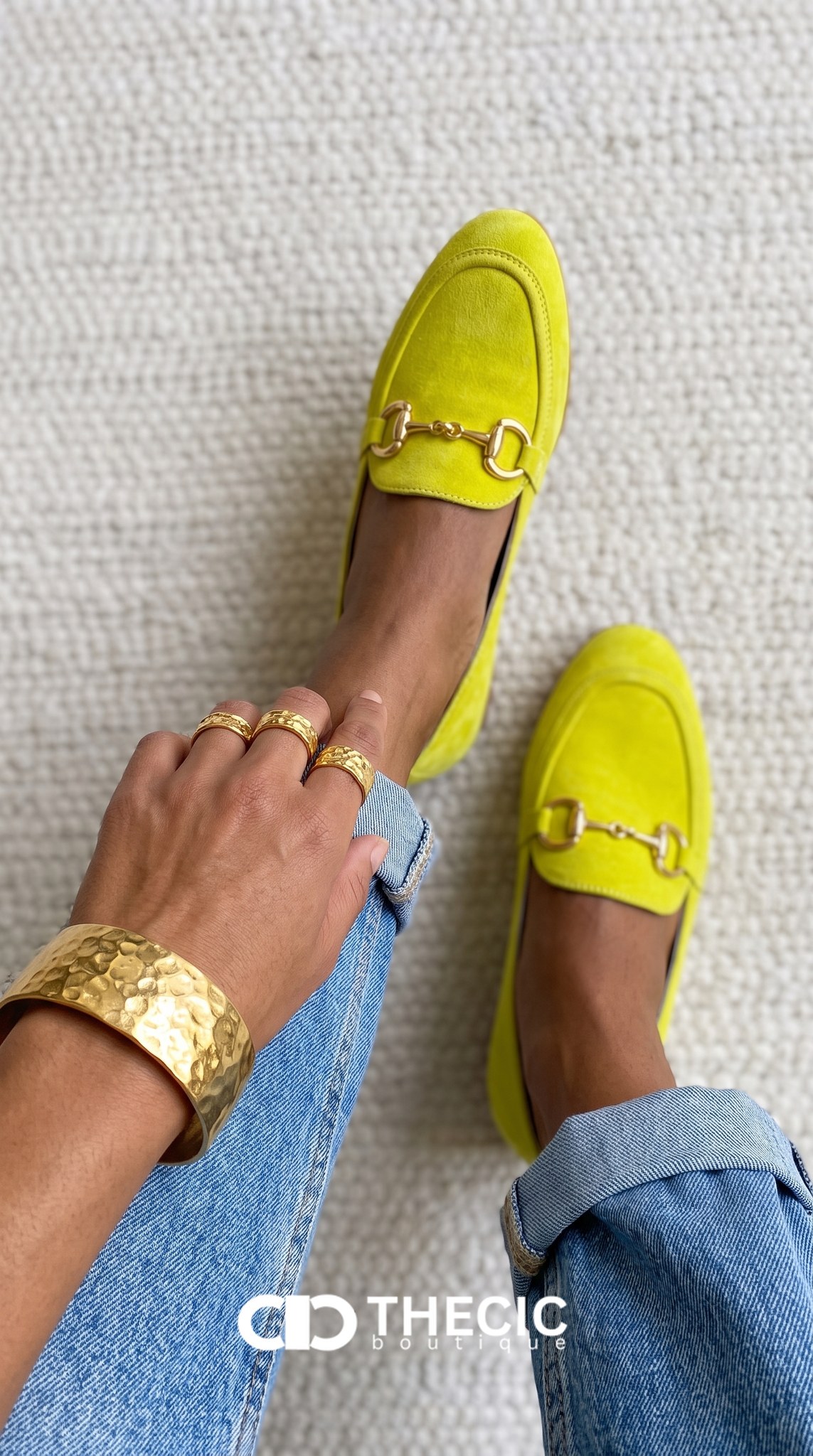Suede Horsebit Slip-On Flat Loafers
