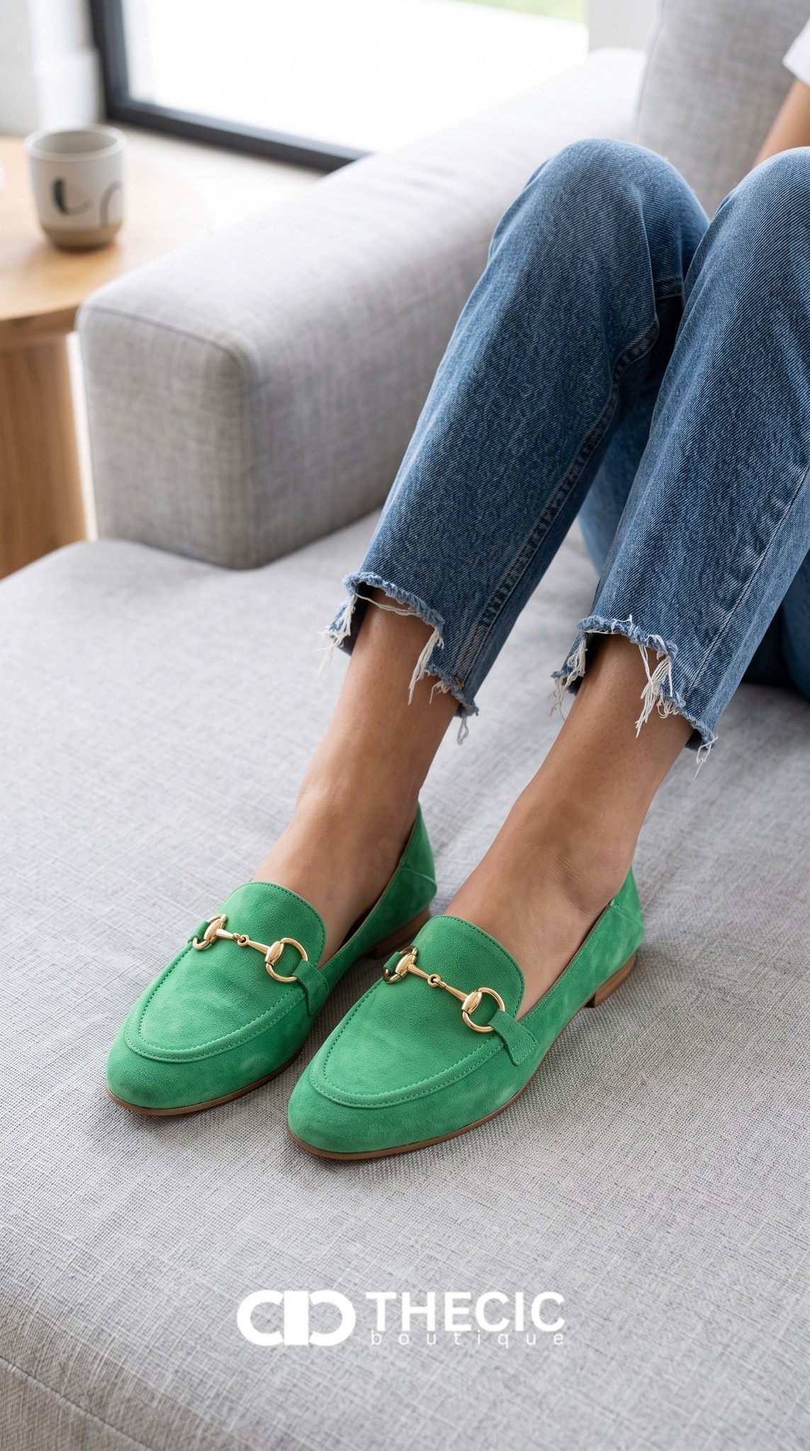 Suede Horsebit Slip-On Flat Loafers
