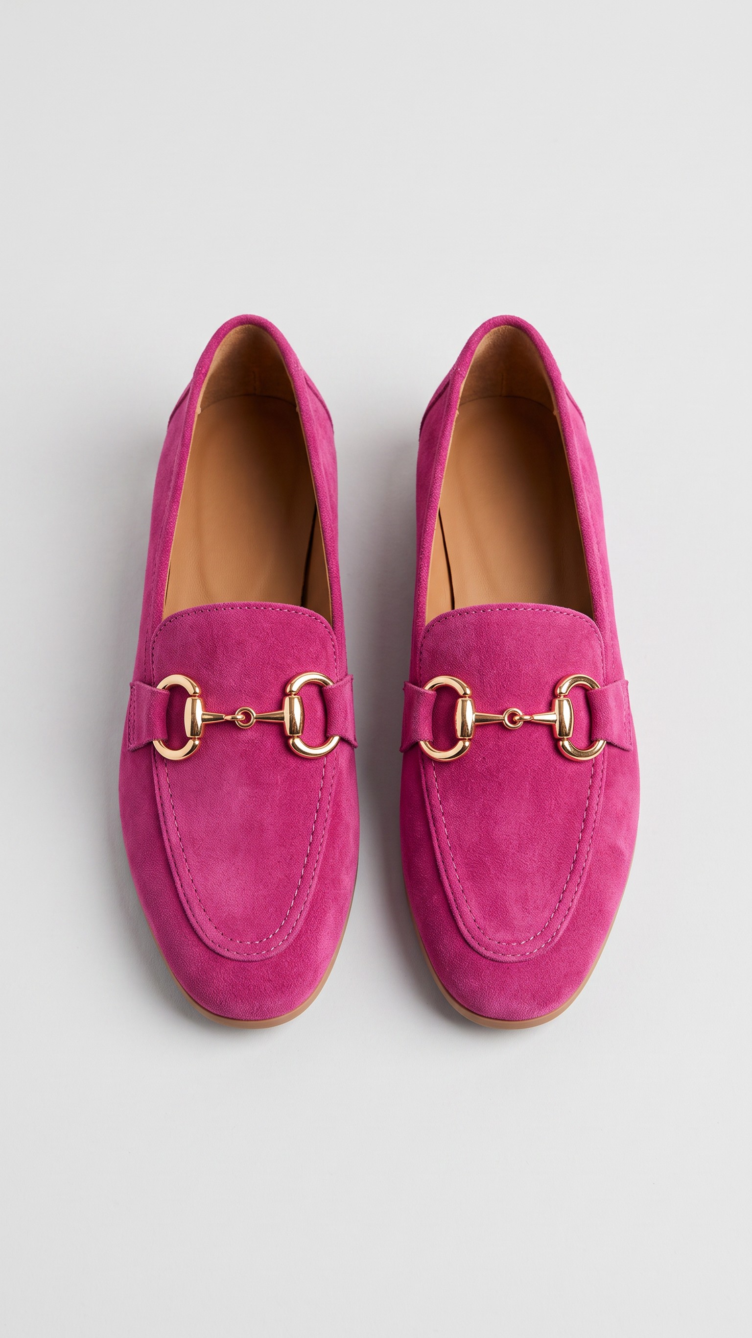 Supple Suede Horsebit Detail Flat Loafers