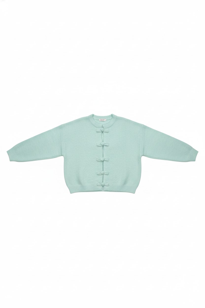 Textured Knit Frog Closure Cardigan