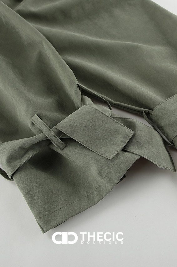 Relaxed Fit Self-Tie Belt Trench Jacket