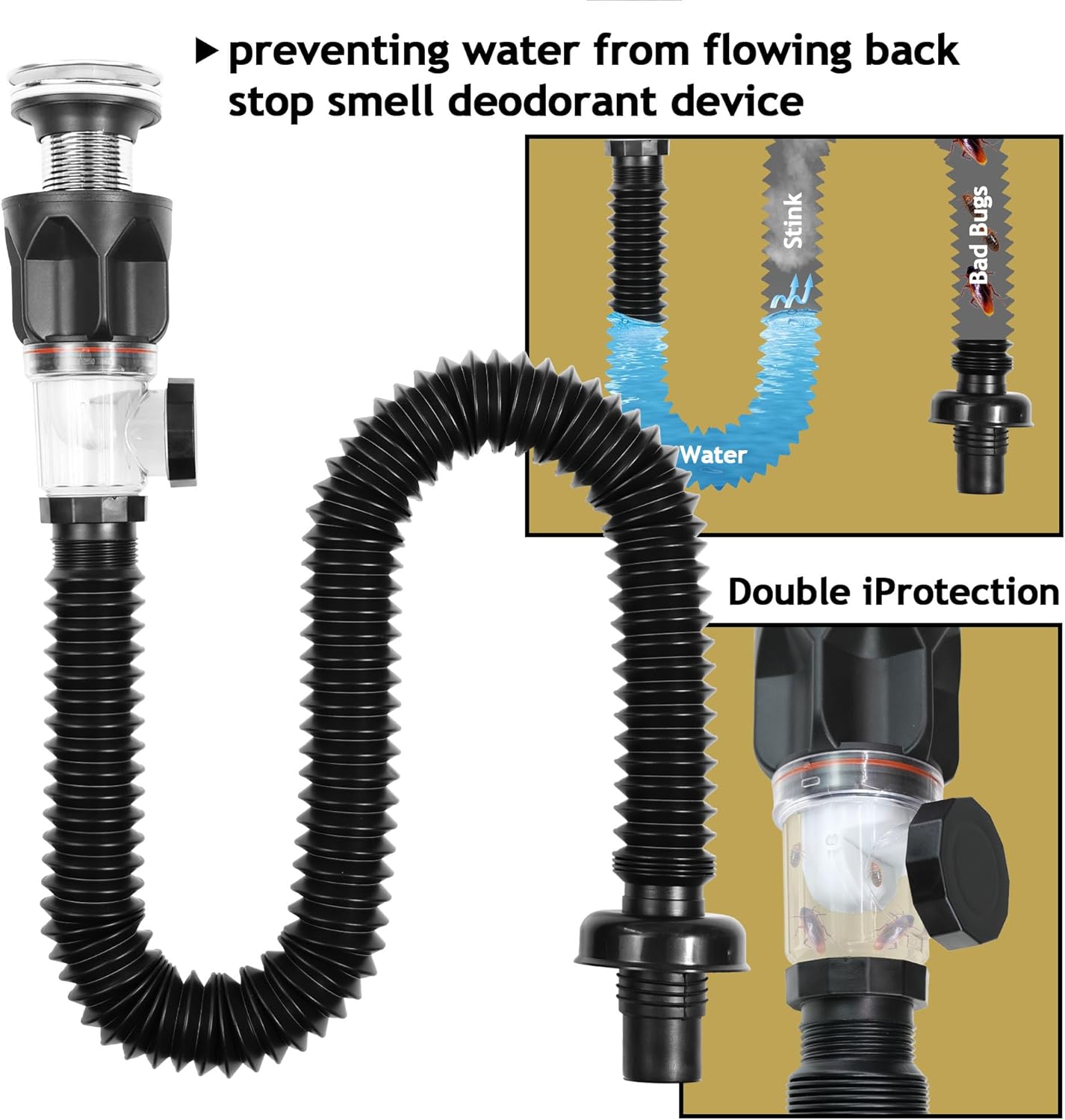 🔥LAST DAY 49% OFF - 🛠️🚰 Bathroom Sink Drain Kit with Flexible Anti-Odor P-Trap