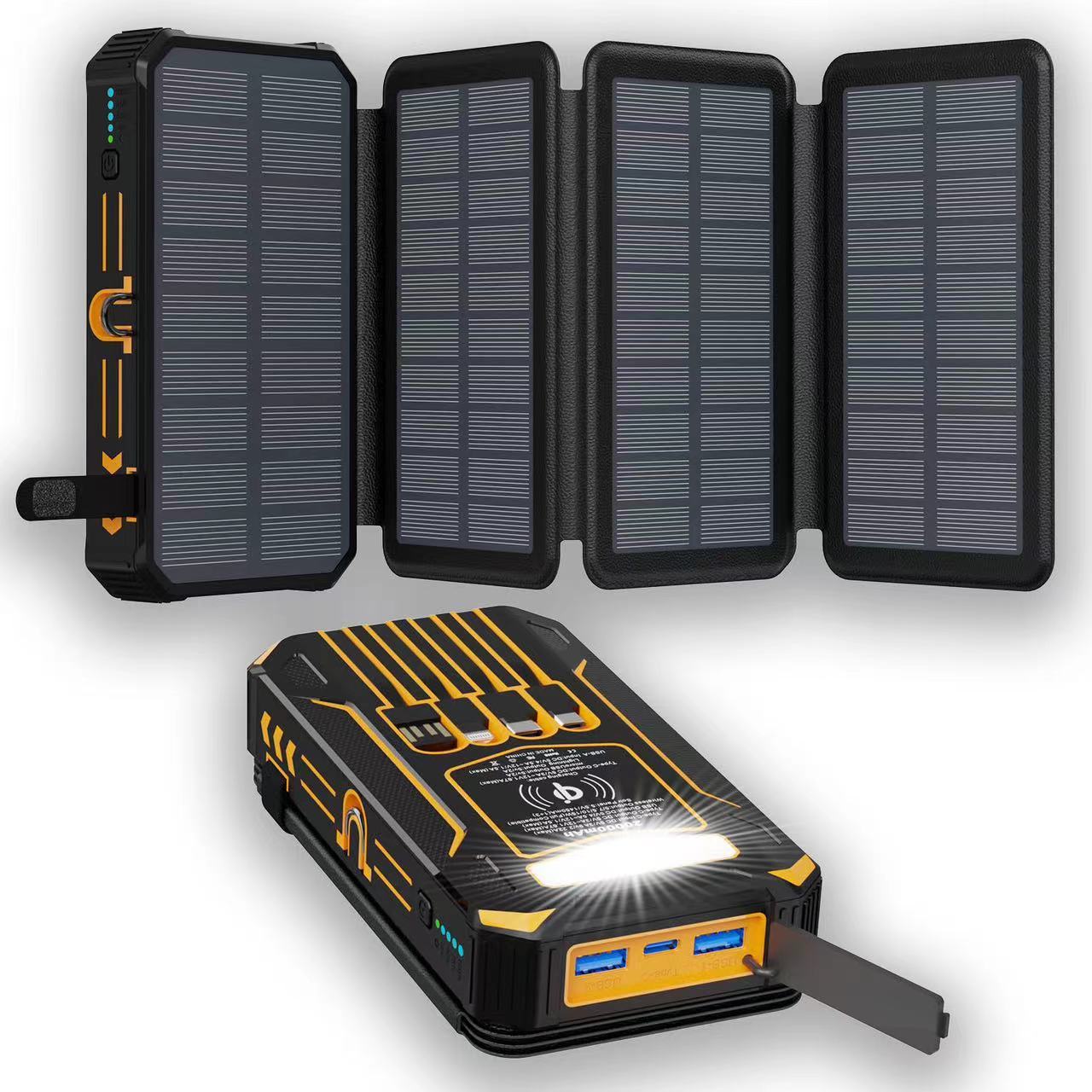 ⚡Outdoor Foldable Solar Large Capacity Charger Mobile Power Bank