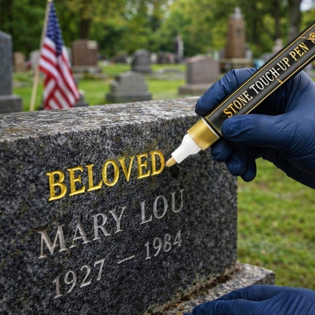 Golden Tombstone Marker Pen for Restoring Faded Grave Inscriptions