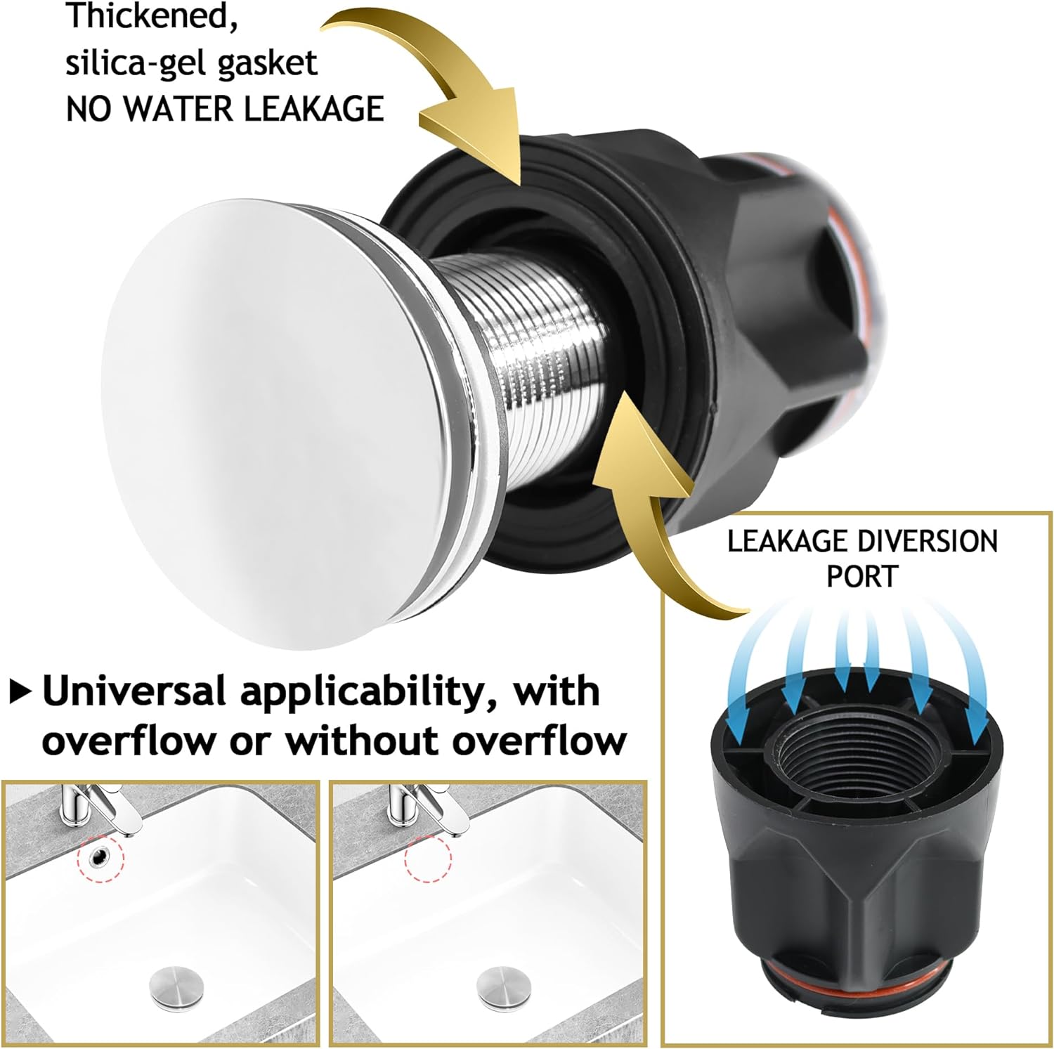 🔥LAST DAY 49% OFF - 🛠️🚰 Bathroom Sink Drain Kit with Flexible Anti-Odor P-Trap