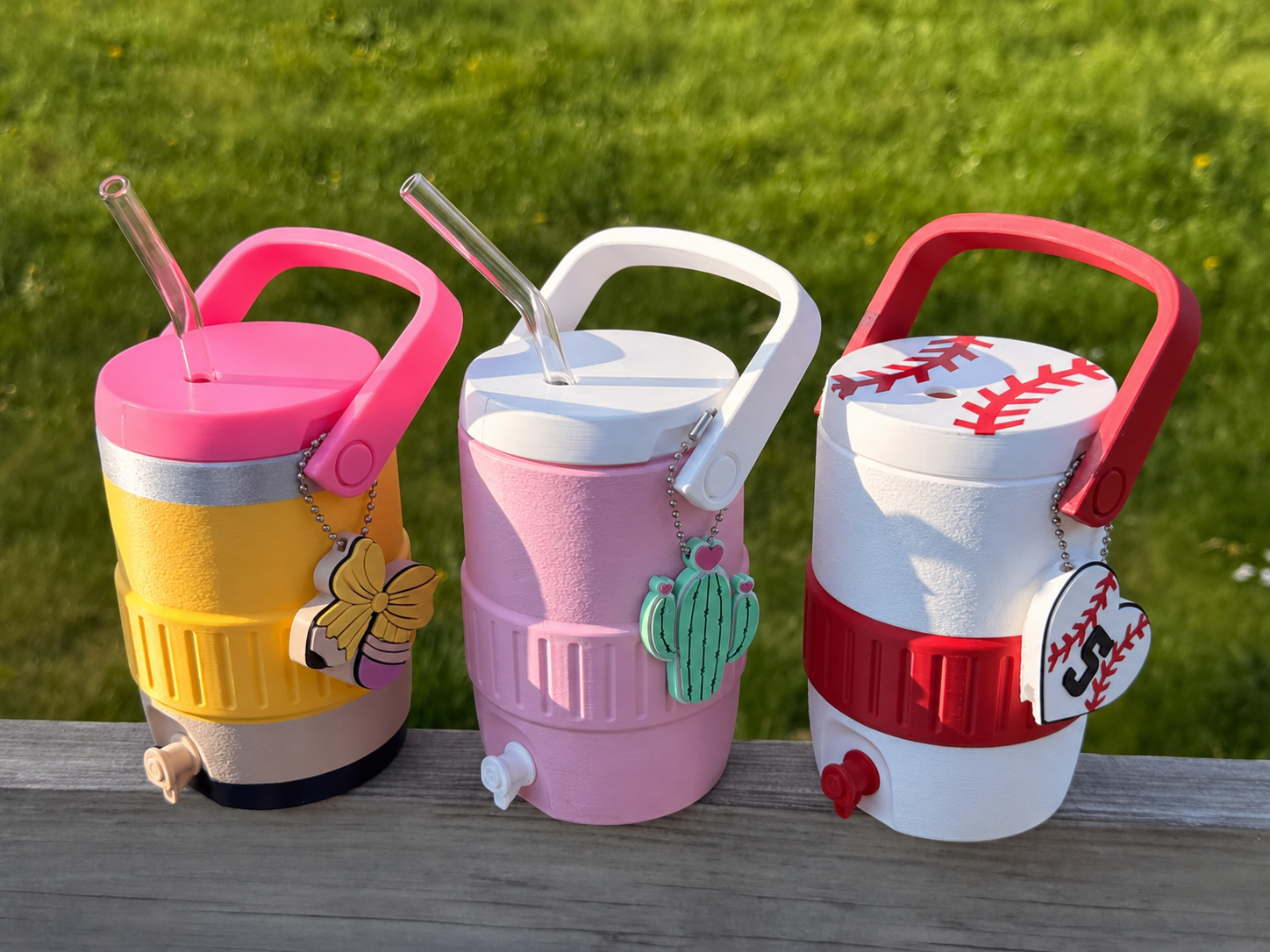 Cute 3D Printed Can Holder with Glass Straw – Fits 12oz Cans