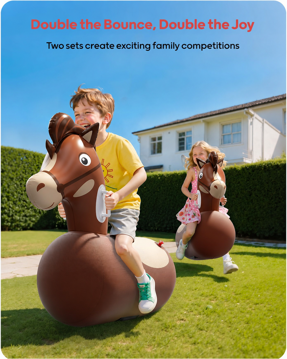 🔥LAST DAY 59% OFF🔥Inflatable Bouncy Horse Ride-On Toy for Kids 🐴