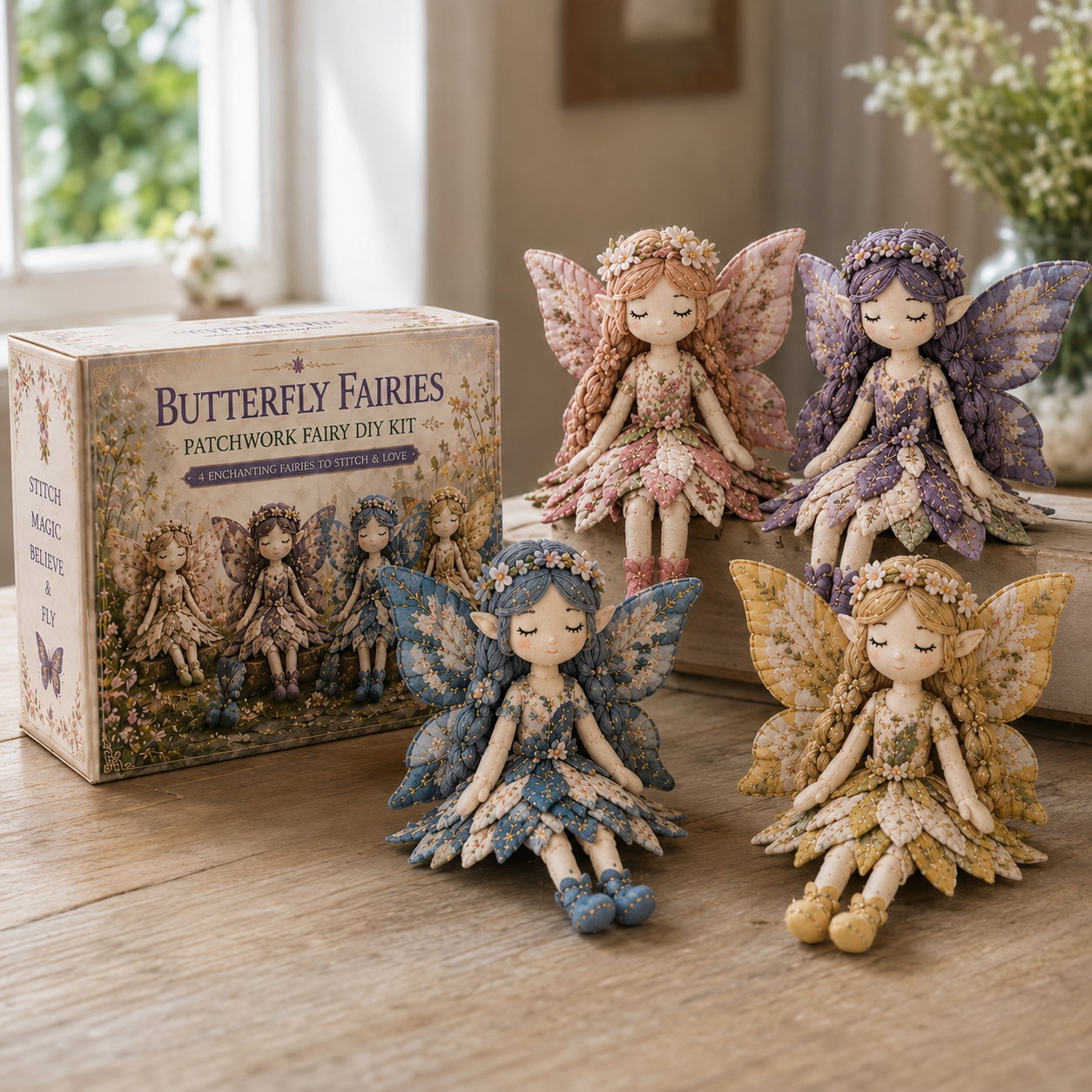 Fairy Patchwork DIY Kit ✨ Make 4 Tiny Fairies By Hand