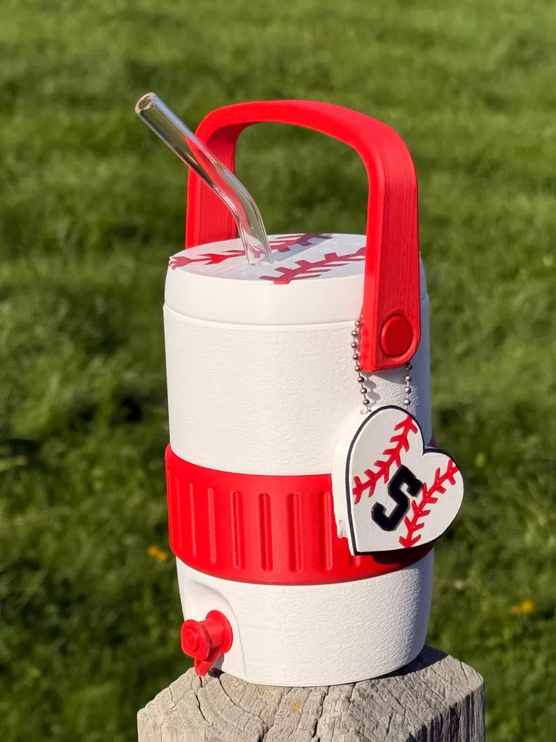 Cute 3D Printed Can Holder with Glass Straw – Fits 12oz Cans