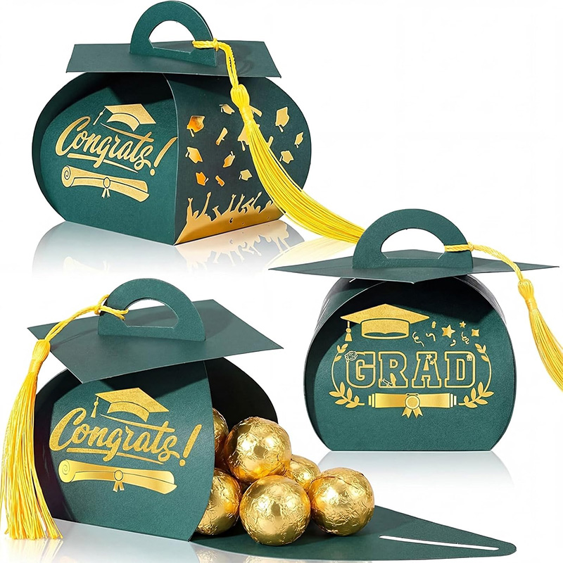 mini graduation cap candy cards