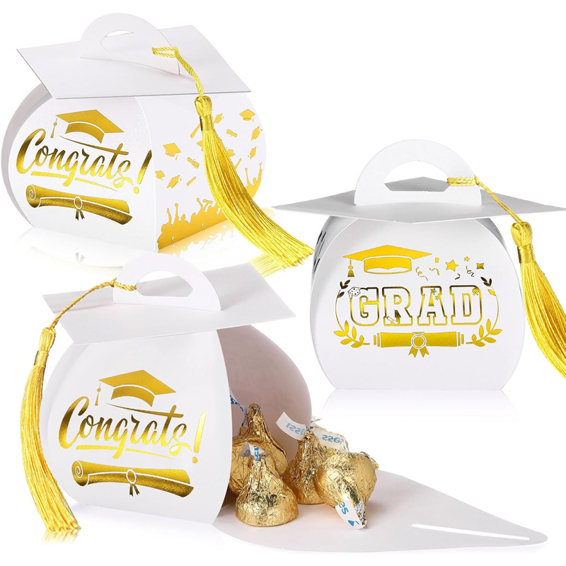 mini graduation cap candy cards