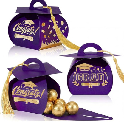 mini graduation cap candy cards