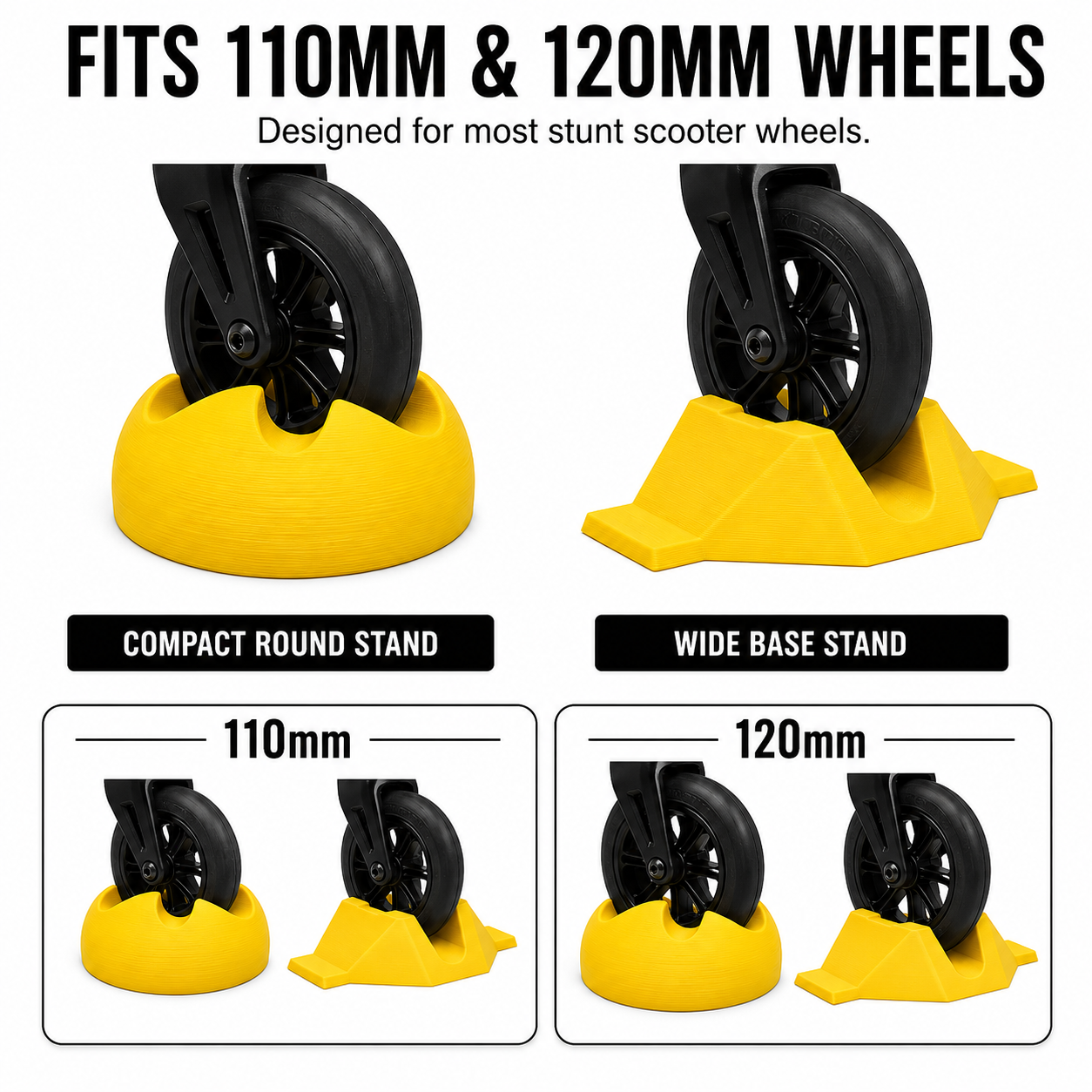 2-Style Scooter Parking Stand – Compact & Wide Base Garage Organizer