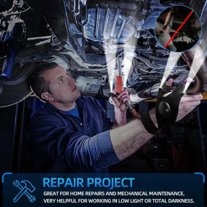 Hands-Free LED Flashlight Waterproof Gloves