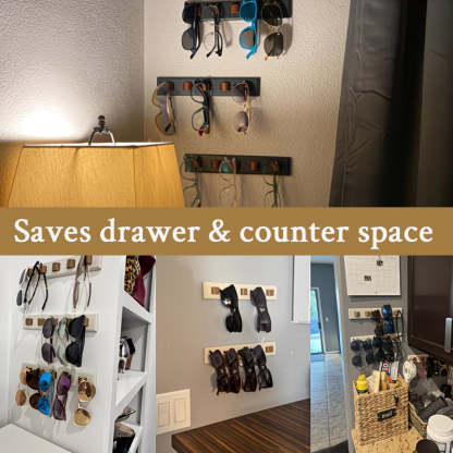 Wall-Mounted Sunglasses Holder Rack