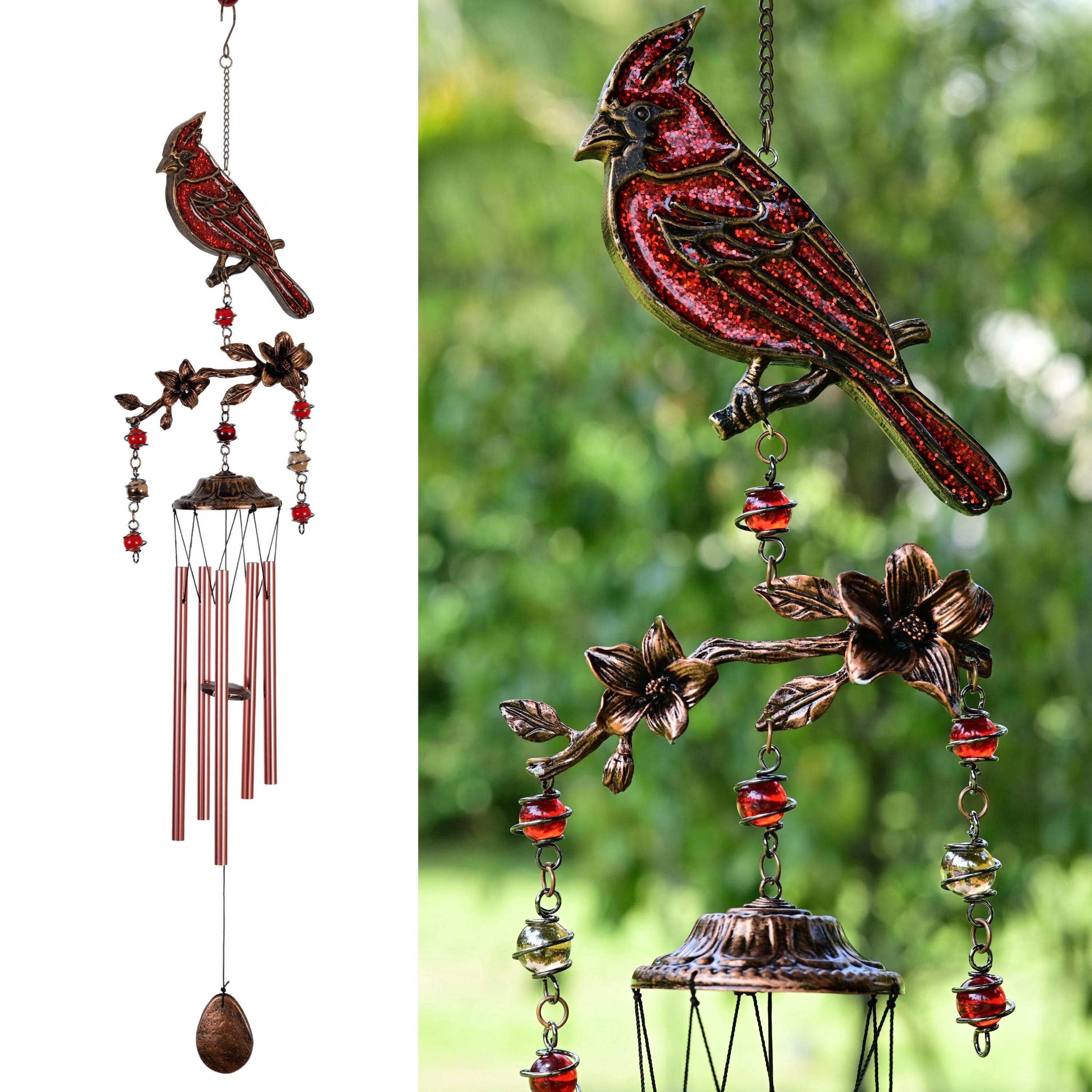 Cardinal Wind Chimes Gift for Mom