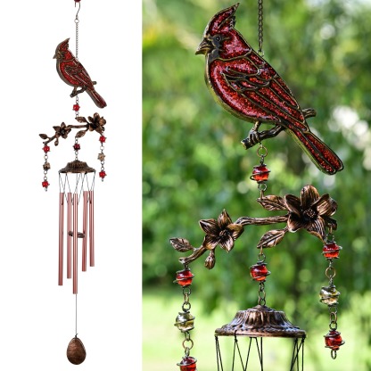 Cardinal Wind Chimes Gift for Mom