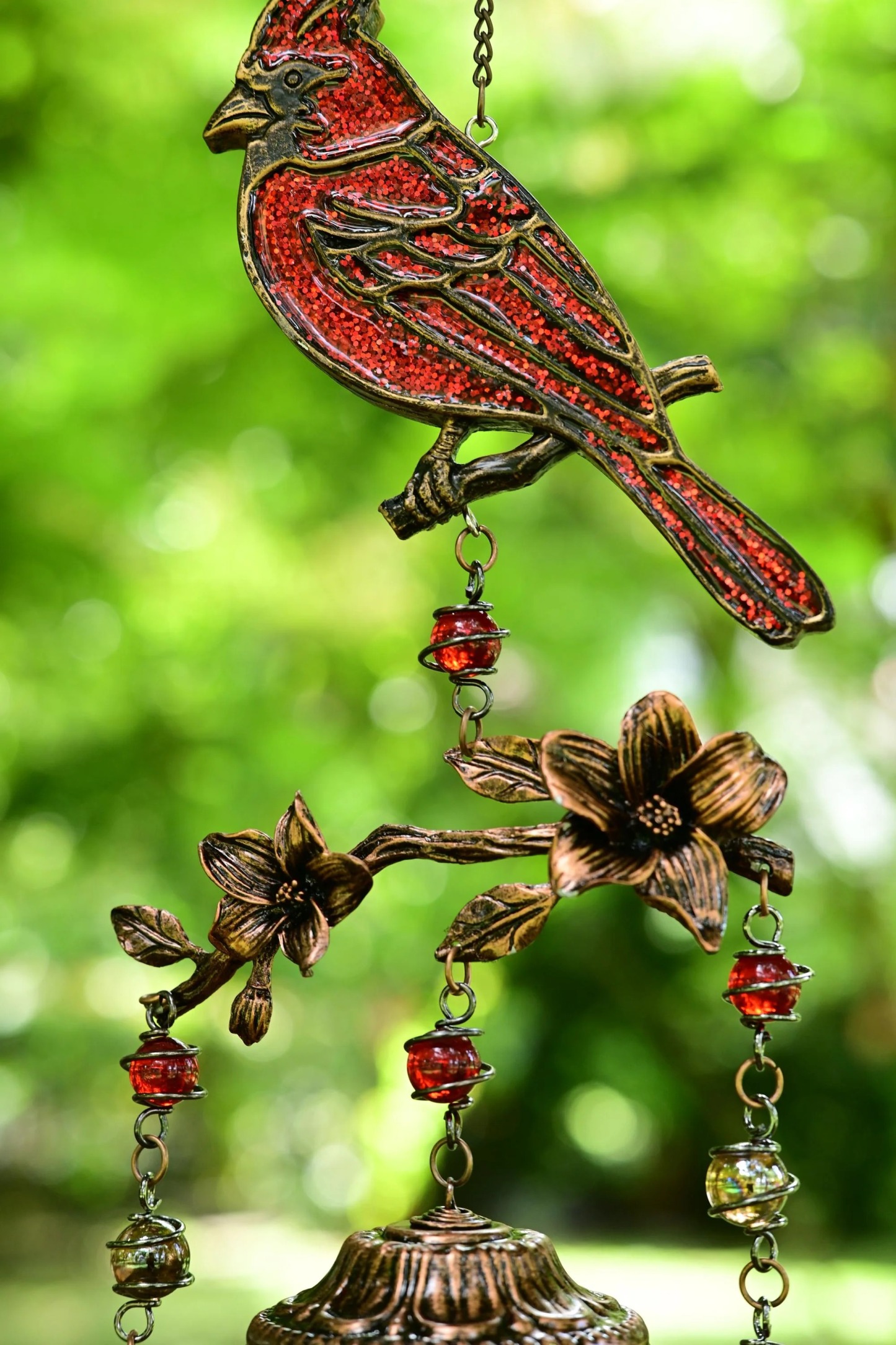 Cardinal Wind Chimes Gift for Mom