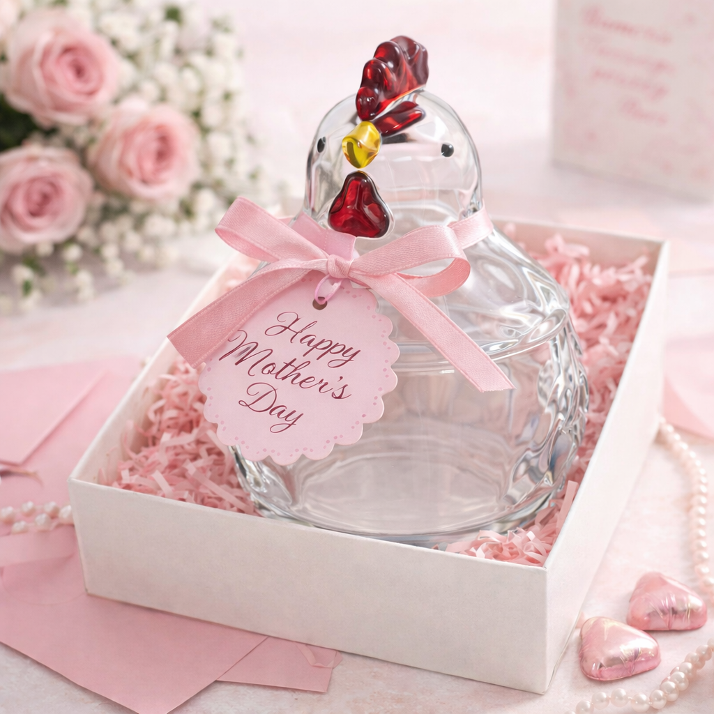 Farmhouse Chicken Glass Canister Set – Cute Kitchen Storage Jars for Countertop Decor
