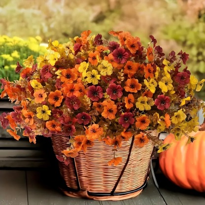 💖Last Day Each Only $2.83🍁Fall Artificial Flowers for Outdoors