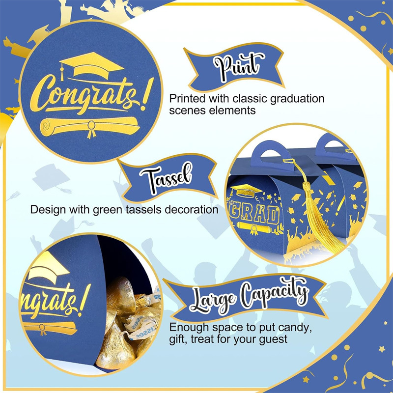 mini graduation cap candy cards