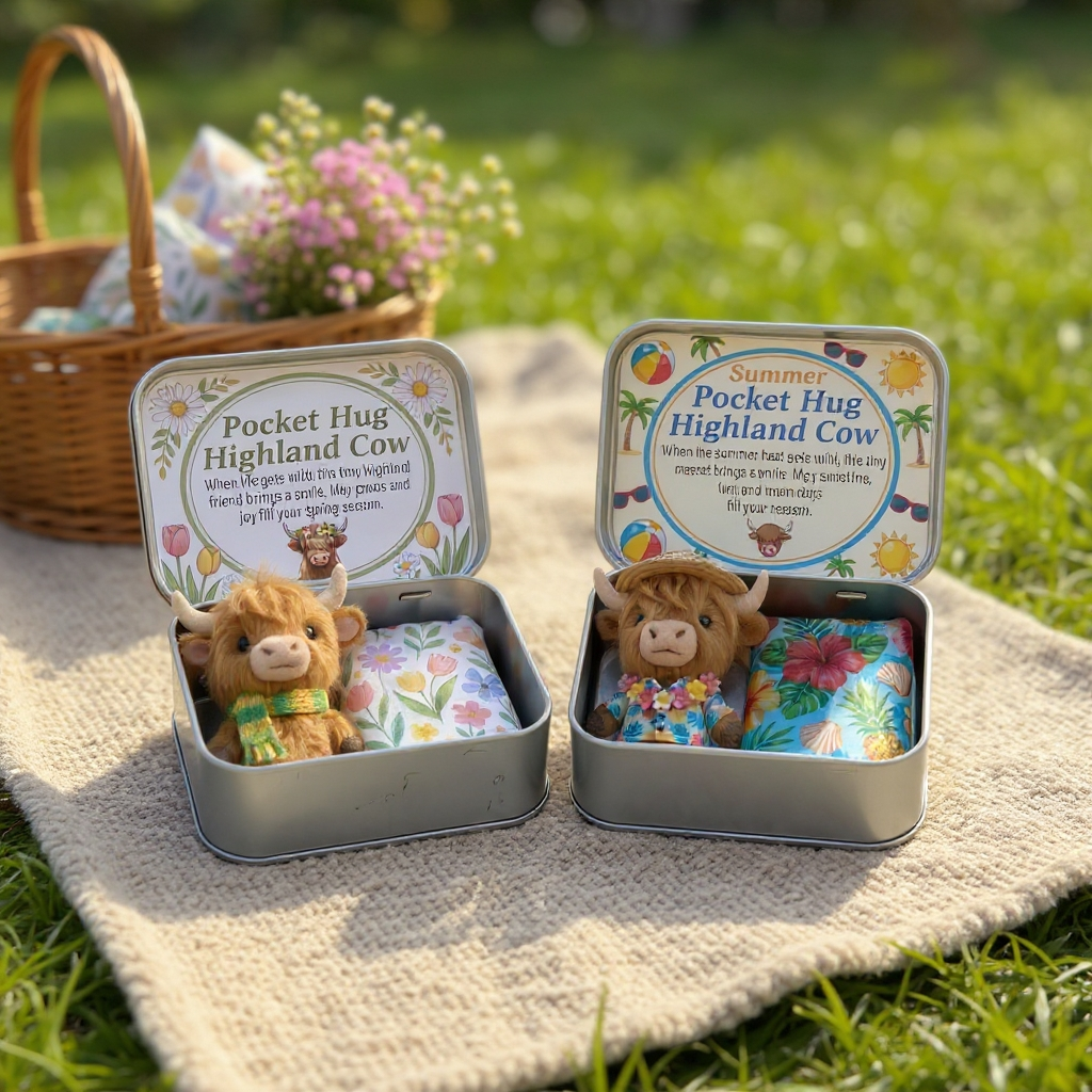 🐮Pocket Hug Highland Cow Gift Box 🌾