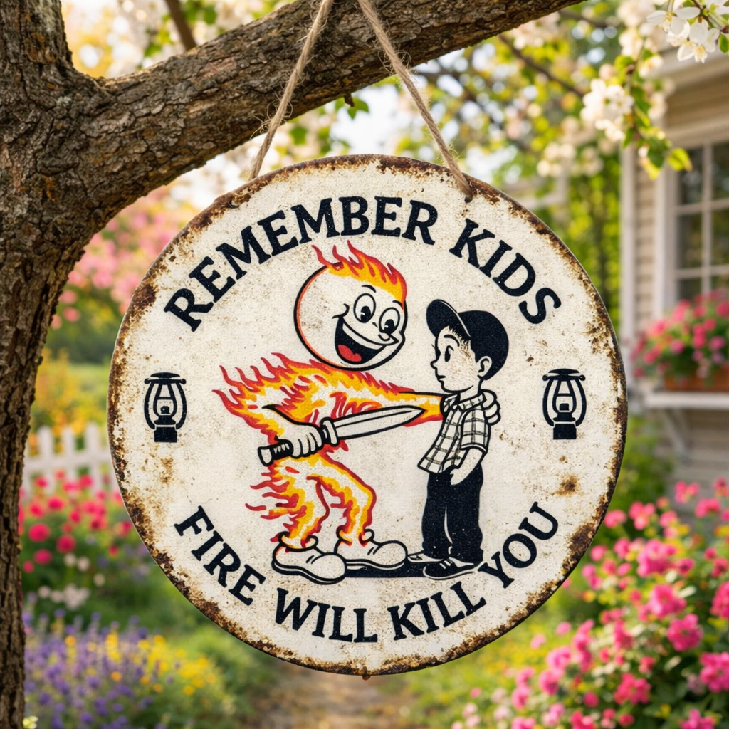 Vintage Dark Humor Garden Metal Sign 🔥